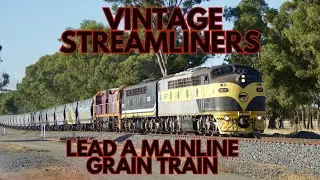 Vintage Diesels Lead Mainline Grain train | SSR S317, S312 and N466