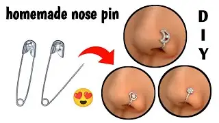 DIY Homemade nose pin / homemade nose ring / how to make nose pin / nose ring making easy