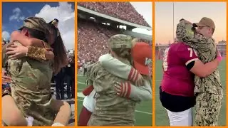 Best Military Homecomings At NFL/Basketball Games #5 | Soldiers Coming Home