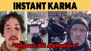 INSTANT Karma as the LEFT Savagely Attack ICE! Police RUNS Away