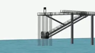 Tidal Access Platform (Pat Pending) - Raised position - 2 vessel concept