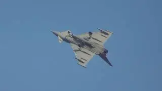 RAF Typhoon Fighter Jet awesome Very loud  display  at Duxford Air Show 9Oct2021 441pm