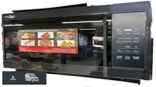 RV Black Microwave Oven with Built In Air Fryer 1.0 Cu.