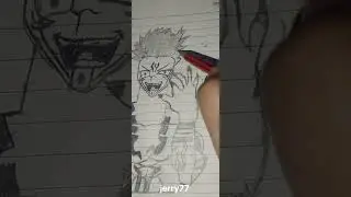 Sukuna drawing with pencil #shadingdrawing