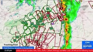 These are all the warnings from Fred in the Carolinas Tuesday
