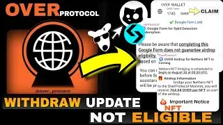 Over Protocol Airdrop New Update | Over Wallet Withdrawal | Over Protocol Kyc | Over NFT Update