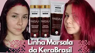Linha MARSALA (Shampoo, Máscara e Condicionador Matizadores) da KeraBrasil