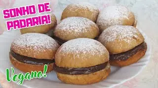 SONHO DE PADARIA VEGANO FOFINHO BOLA DE BERLIM SEM LEITE SEM OVOS RECEITA ECONÔMICA