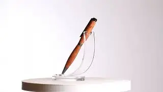 Wood Turning - Black Mesquite Slimline Pen with Black Chrome Hardware