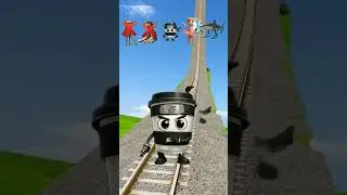 Italian  brain rot Characters VS BobritoBandito Train_ - BeamNG.Drive _#gamtng #italianbrain#gamtng