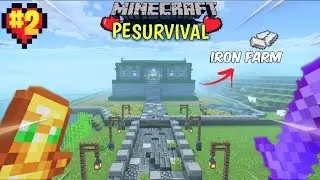 how to build a Minecraft best iron from in 1.21 Bedrock tutorial | pe Survival series Ep #2
