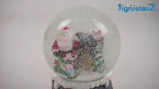 Сувенир С 30169 Новогодний шар со снегом,музыкальный, 2 вида, в коробке.