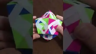 【折り紙】ORIGAMI屋敷　作品紹介　KUSUDAMA 12-9　#Shorts　#おりがみ　#折り紙　#くす玉　#origami　#kusudama　#万華鏡　#プリズム　#prism