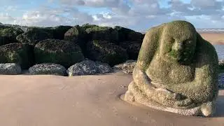Meet the Stone Ogre on Cleveleys Beach