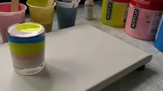 Acrylic Pouring Experiment - Interference Flip Cup !