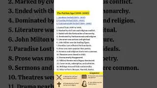 The Puritan Age in English Literature - 15 Facts about Puritan Period - #historyofenglishliterature
