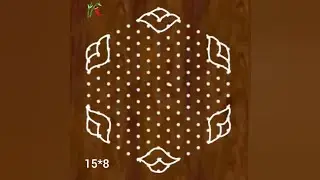 15*8 dots flower rangoli 🪻newyear celebration 🪻Sankranti chukkla 🪻Ugadi mugglu 🪻