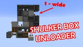 1 Block Wide Tileable SHULKER BOX UNLOADER || Redstone Tutorial
