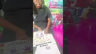 Made a custom lap tray during my live yesterday using uv stickers (link in comment) #crafter#laptray