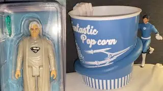 New Fantastic Four Popcorn Bucket Cinemark & Superman Jor-el action figure by Spinmaster