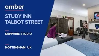 Room Tour Sapphire studio | Talbot Street, Nottingham | Student Accommodation in UK | amber