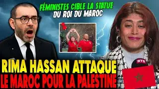 Rima Hassan critique le Maroc. Des F&eacute;ministes attaque la statue du roi du Maroc au mus&eacute;e Gr&eacute;vin