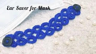Crochet How to Face Mask Ear Saver |Adopter |Band |Connector [Eng - sub] Hindi & Urdu #DollyCraft