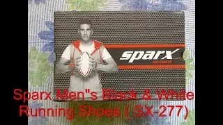 Sparx Men's Black and White Running Shoes (SX-277)