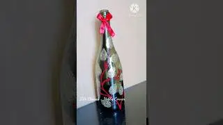 Painting  on Glass Bottle #diy #bottleart #craftideas #acrylicpainting #artshorts