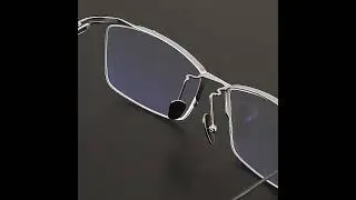 Rectangle Titanium Metal Half Rim Prescription Glasses Spectacles Frames Unisex 2266ACT