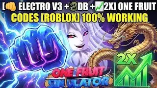 КОДЫ ОДНОГО ФРУКТА [👊 ELECTRO V3 + 🐉DB + 📈2X] | КОДЫ ОДНОГО ФРУКТА ROBLOX 🎁