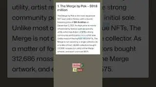 The Most Expensive NFT in History &mdash; The Merge