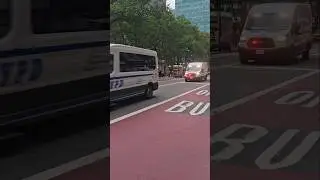 NYPD Strategic Response Group Responding On East 42nd Street In Midtown, Manhattan, New York City