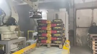 Robotic Arm Palletising Machine | High-Speed Automatic Palletizer for Packaging & Manufacturing