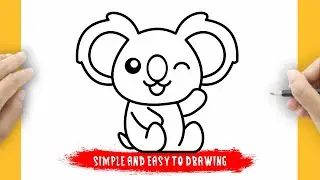 HOW TO DRAW A KOALA BEAR EASY