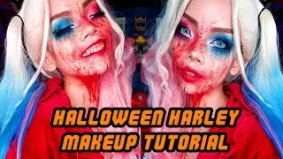 Harley Quinn Red Riding Hood Halloween Makeup Tutorial(?) | Dinny Grayson