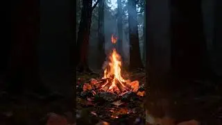 Campfire Rain Sounds 🔥🌧️ #shorts