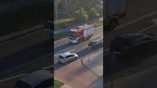 Przejazd alarmowy 359[E]14 GBA 3/16 Volvo FL280/BoCar z OSP Skierniewice
