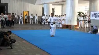 Kobujutsu kata by Akamine Hiroshi sensei to celebrate 'Karate Day' in Okinawa - October 25th 2012.