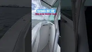 Check out the Wind-Armor Weather Doors aboard Formula&rsquo;s 457 CCF. #boats #marineaccessories