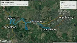 Charnwood Forest Canal and Wagonways (fly-through): Osgathorpe and Thringstone to Loughborough