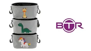🐱&zwj;🐉🦄🦒 Buggy Organiser with unicorn, giraffe or dinosaur - from BTR