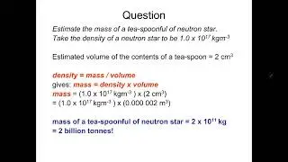 Astrophysics  - Surveying the Stars  - Lesson 10 - Neutron Stars, Black Holes and Evolution Summary