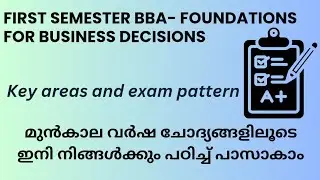 FYUGP BBA calicut university foundation for business decision important exam oriented video. 