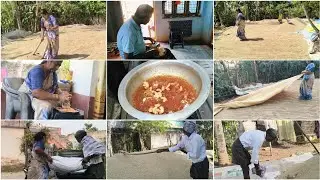 అమ్మవాళ్ళ ఇంటిదగ్గర నిన్నంతా ఫుల్ పని🙆అంతపనిలో బొప్పాయి హల్వాచేశా😋పంటవచ్చిన తర్వాత ఇలా చేయడంఆనవాయితీ