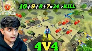 34 KILL 💪 SQUAD BR RENK  4V4 FULL GAMEPLAY ⚡|FREE FIRE VIDEO
