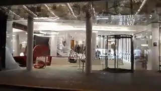 The NH Hotel in Las Ramblas in Barcelona destroyed by the protesters.