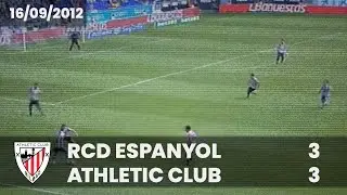⚽️ [Liga 12/13] J4 I RCD Espanyol 3 - Athletic Club 3 | LABURPENA