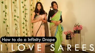 Infinity Saree Drape Tutorial | How to do Infinity Saree Drape - I Love Sarees #shorts