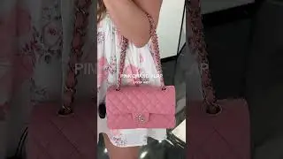 small pink chanel classic flap bag! yay or nay?? #shorts